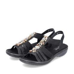 Rieker Sandals & Sandals-Women'S Strappy Sandals Asphalt Black