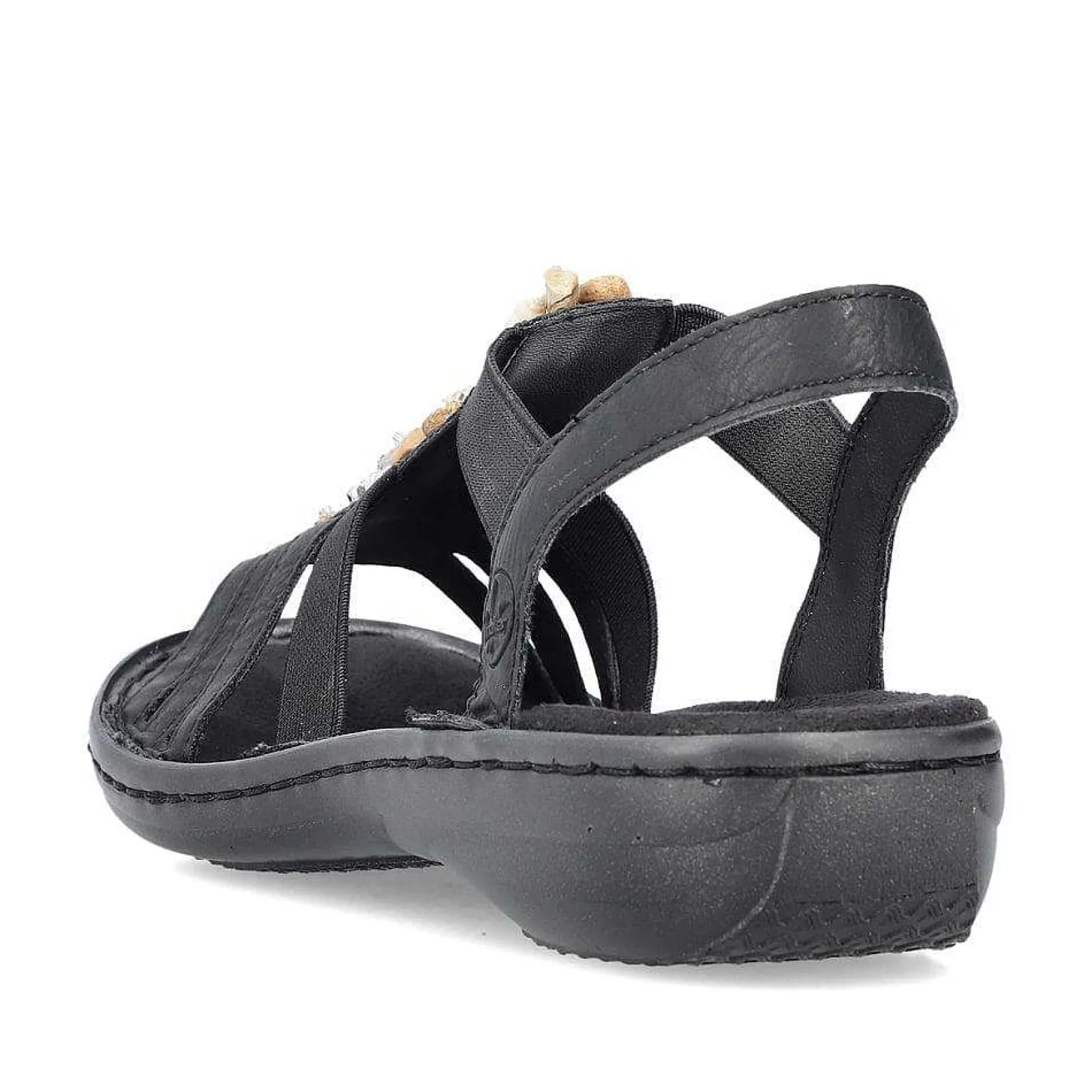Rieker Sandals & Sandals-Women'S Strappy Sandals Asphalt Black