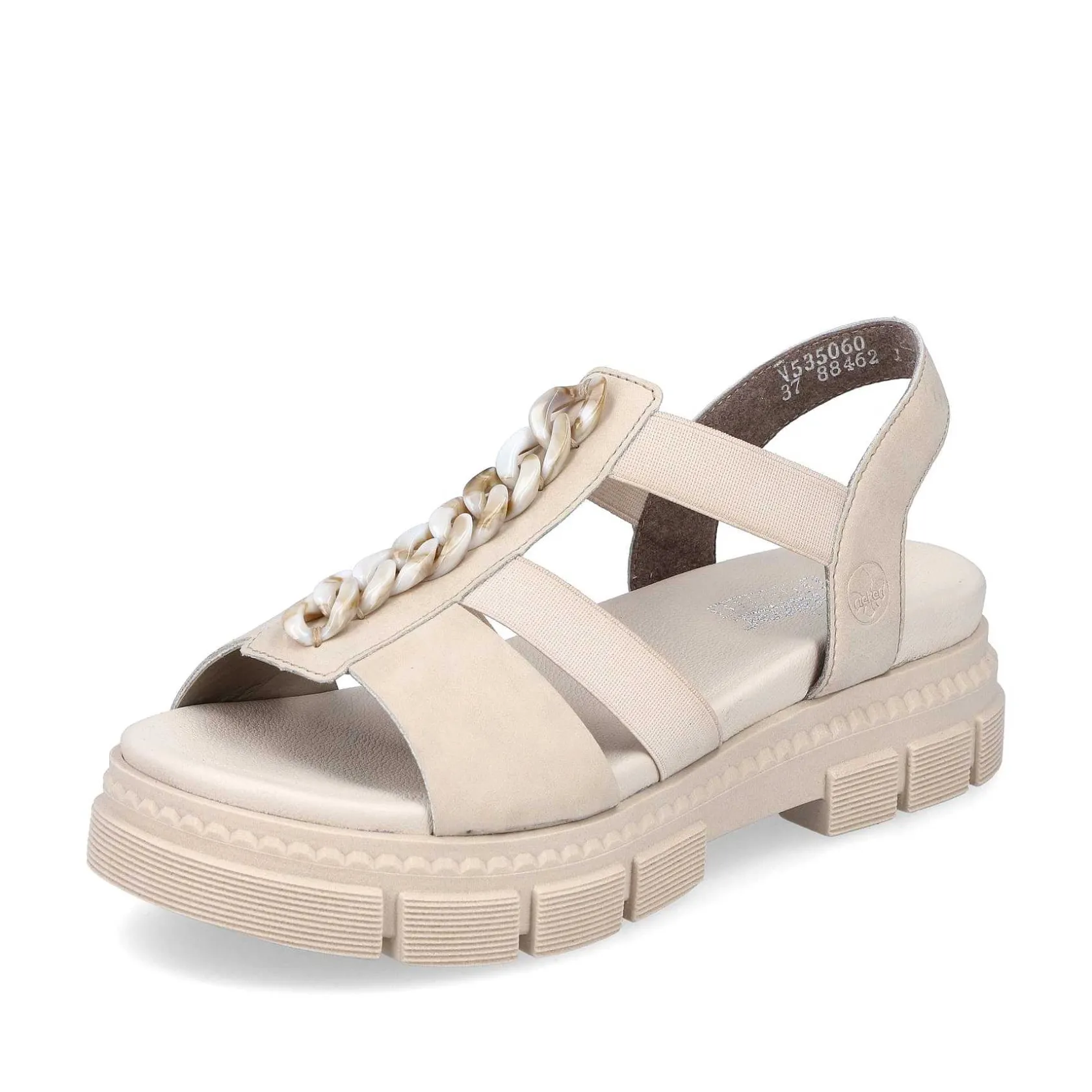 Rieker Vegan-Women'S Strappy Sandals Light Beige