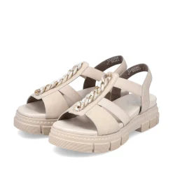 Rieker Vegan-Women'S Strappy Sandals Light Beige