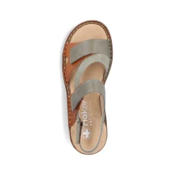 Rieker Sandals & Sandals-Women'S Strappy Sandals Green Grey
