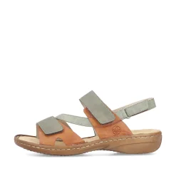 Rieker Sandals & Sandals-Women'S Strappy Sandals Green Grey