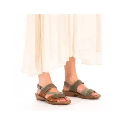 Rieker Sandals & Sandals-Women'S Strappy Sandals Green Grey