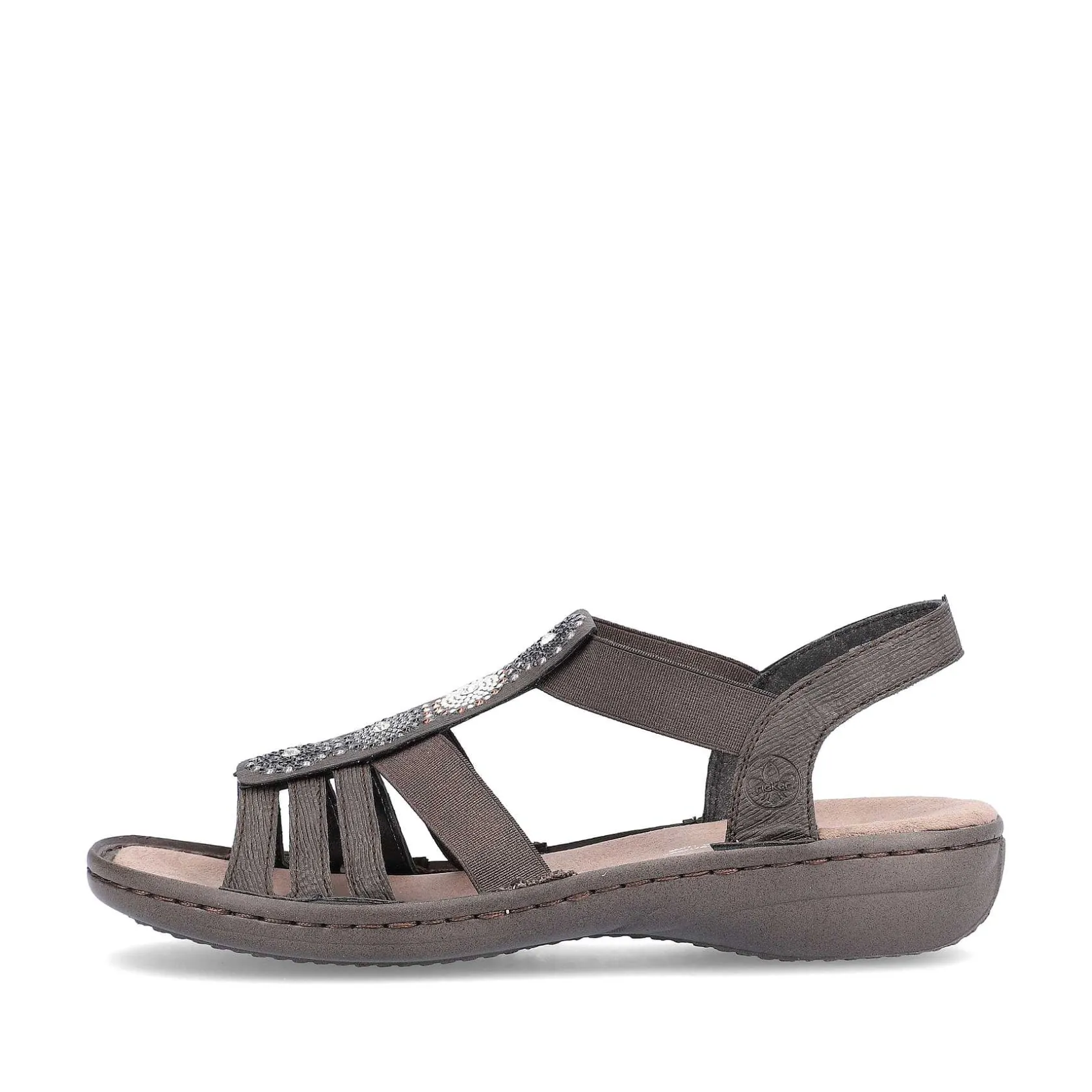 Rieker Sandals & Sandals-Women'S Strappy Sandals Black Gray