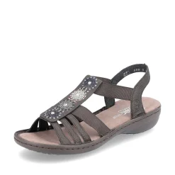 Rieker Sandals & Sandals-Women'S Strappy Sandals Black Gray