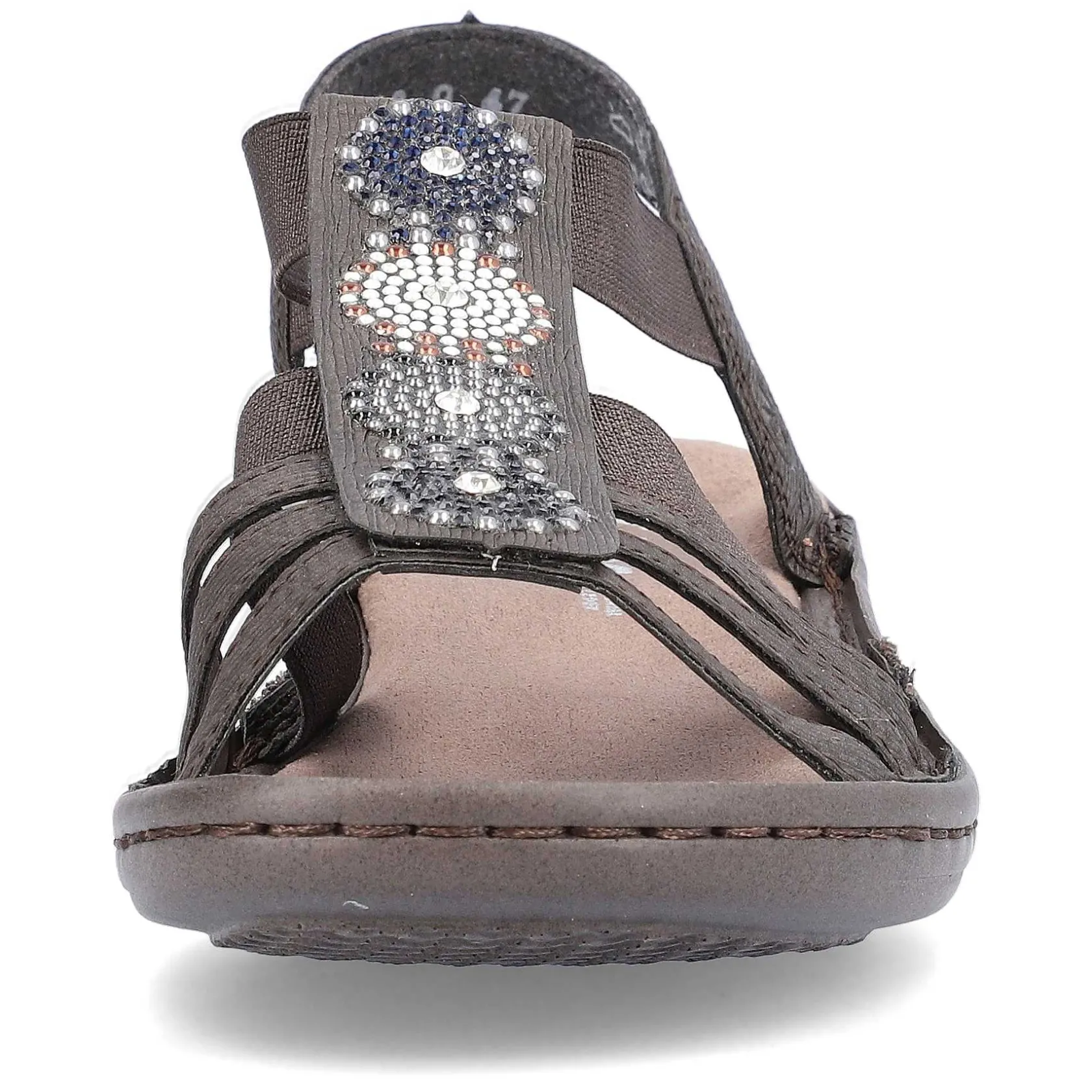 Rieker Sandals & Sandals-Women'S Strappy Sandals Black Gray