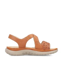 Rieker Sandals & Sandals-Women'S Strappy Sandals, Nut Brown