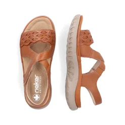 Rieker Sandals & Sandals-Women'S Strappy Sandals, Nut Brown