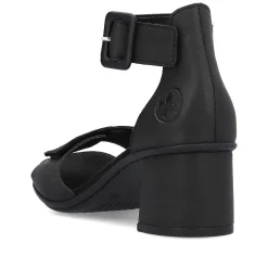 Rieker Heeled Shoes-Women'S Strappy Sandals Jet Black