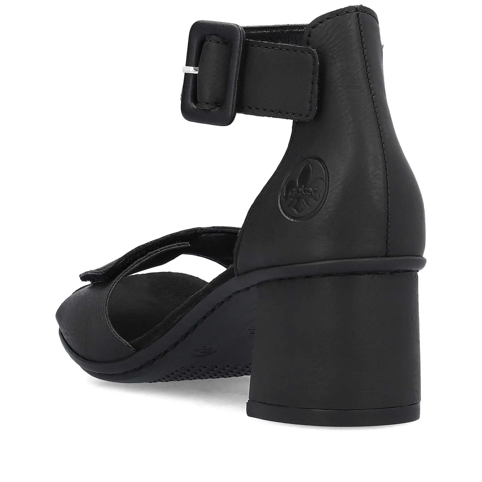 Rieker Heeled Shoes-Women'S Strappy Sandals Jet Black