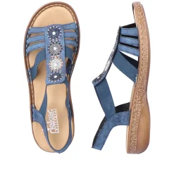 Rieker Sandals & Sandals-Women'S Strappy Sandals Navy Blue