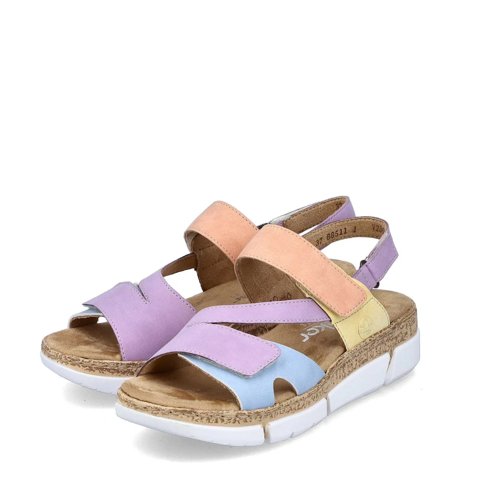 Rieker Colorful Styles-Women'S Strappy Sandals In Pastel Colors