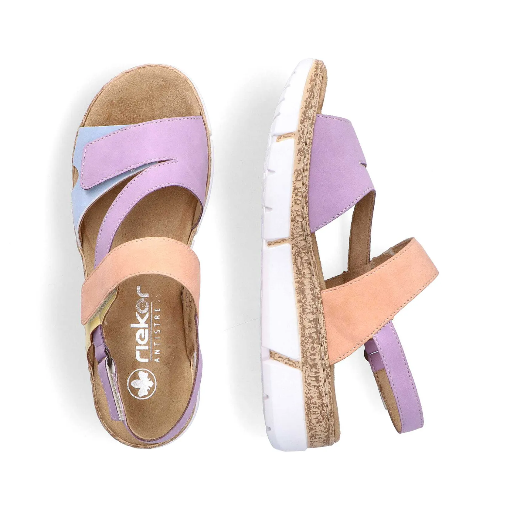 Rieker Colorful Styles-Women'S Strappy Sandals In Pastel Colors