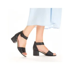 Rieker Heeled Shoes-Women'S Strappy Sandals Navy Blue