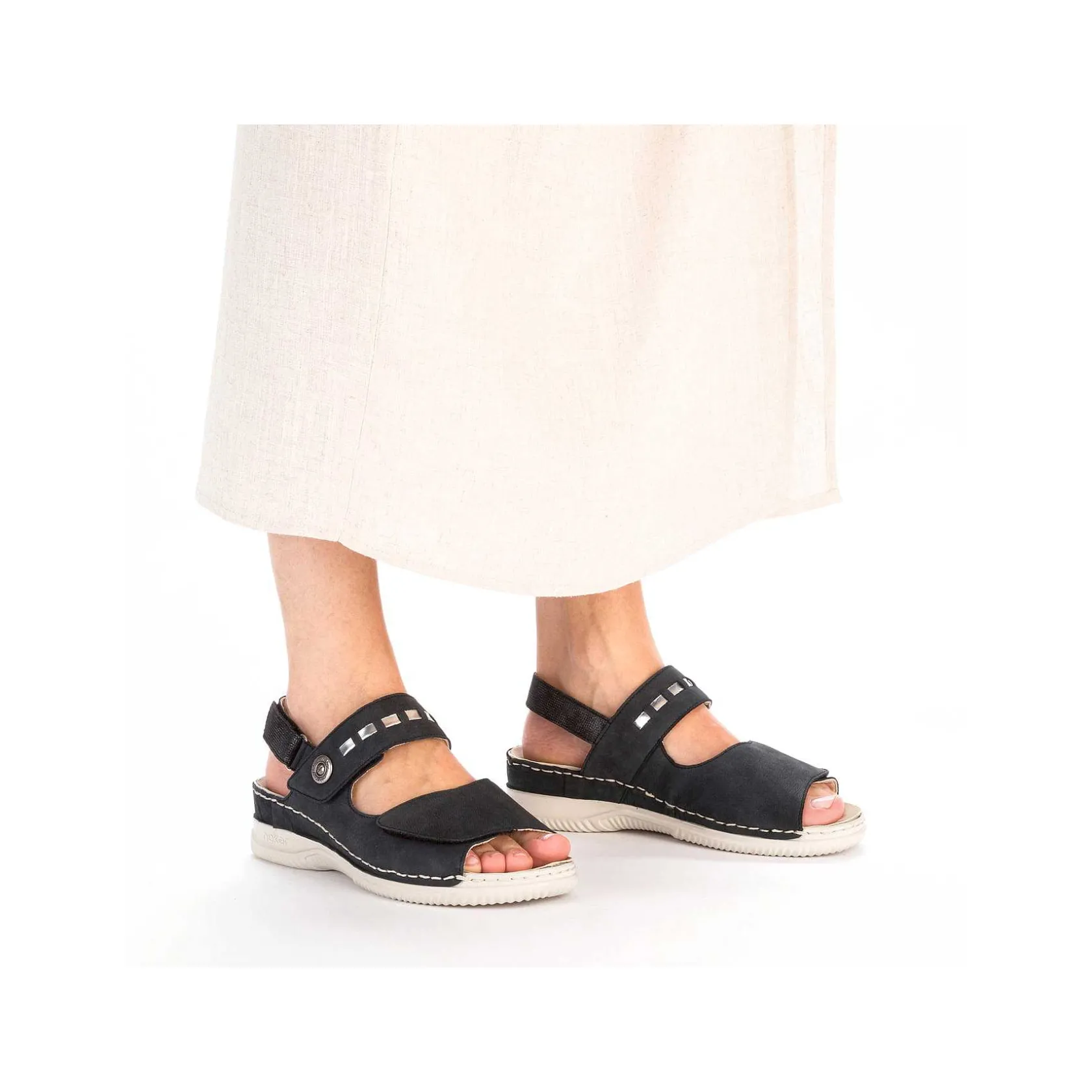 Rieker Sandals & Sandals-Women'S Strappy Sandals Steel Blue
