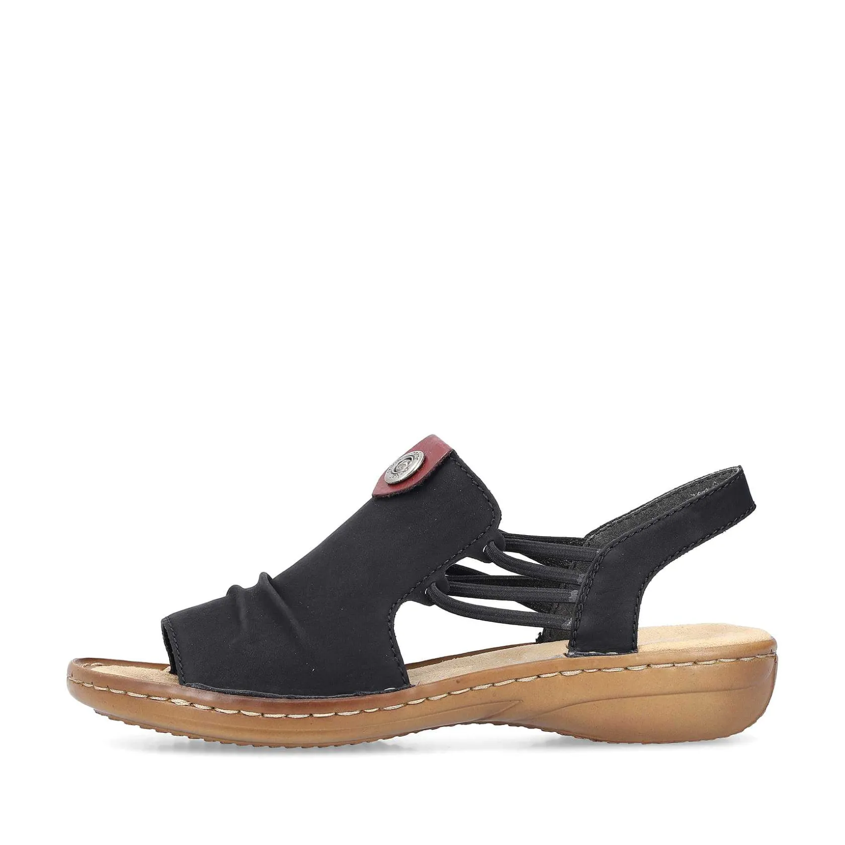 Rieker Sandals & Sandals-Women'S Strappy Sandals Asphalt Black