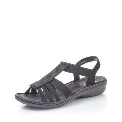 Rieker Sandals & Sandals-Women'S Strappy Sandals Jet Black