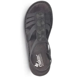 Rieker Sandals & Sandals-Women'S Strappy Sandals Jet Black