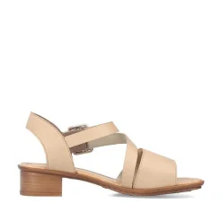 Rieker Heeled Shoes-Women'S Strappy Sandals Beige
