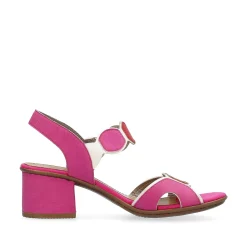 Rieker Heeled Shoes-Women'S Strappy Sandals Pink