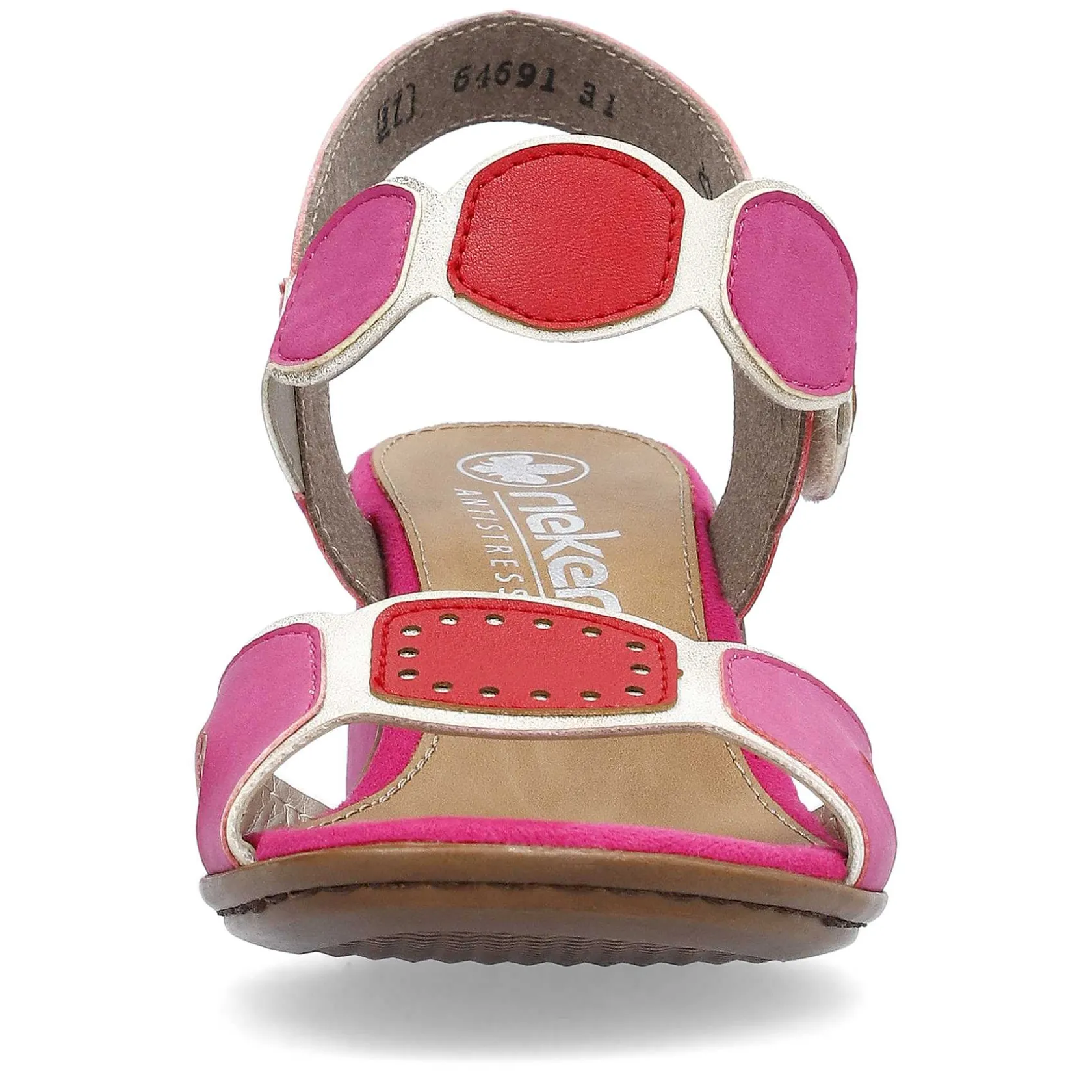 Rieker Heeled Shoes-Women'S Strappy Sandals Pink