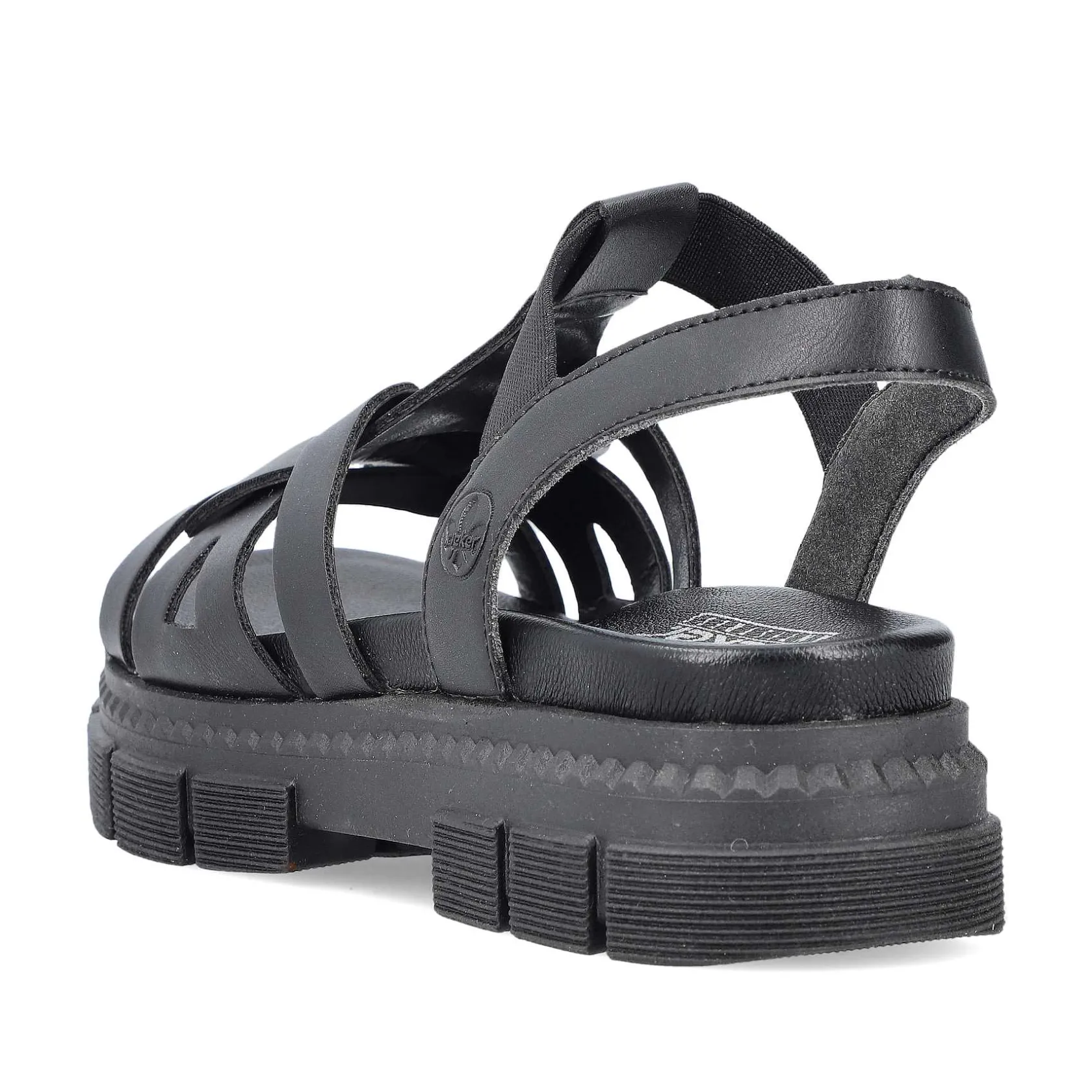 Rieker Vegan-Women'S Strappy Sandals Asphalt Black