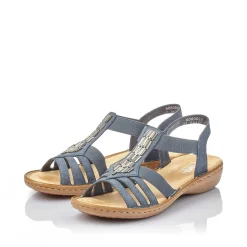 Rieker Sandals & Sandals-Women'S Strappy Sandals Slate Blue