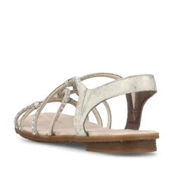 Rieker Summer Shoes-Women'S Strappy Sandals Light Beige