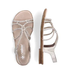 Rieker Summer Shoes-Women'S Strappy Sandals Light Beige