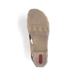 Rieker Heeled Shoes-Women'S Strappy Sandals Light Beige