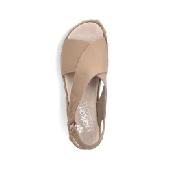 Rieker Heeled Shoes-Women'S Strappy Sandals Light Beige