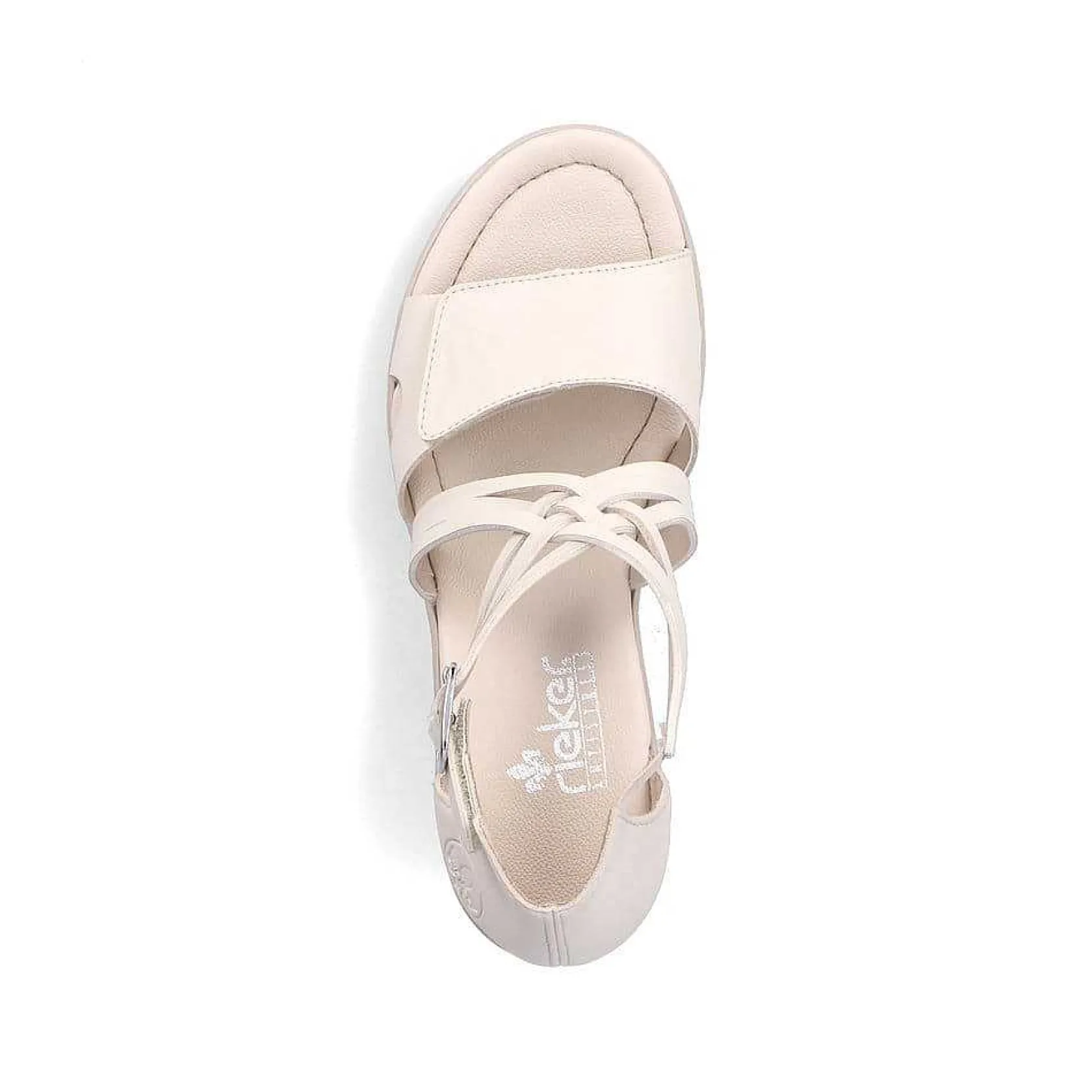 Rieker Heeled Shoes-Women'S Strappy Sandals Cream Beige