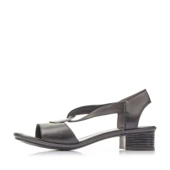 Rieker Summer Shoes-Women'S Strappy Sandals Night Black