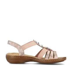 Rieker Sandals & Sandals-Women'S Strappy Sandals Old Pink