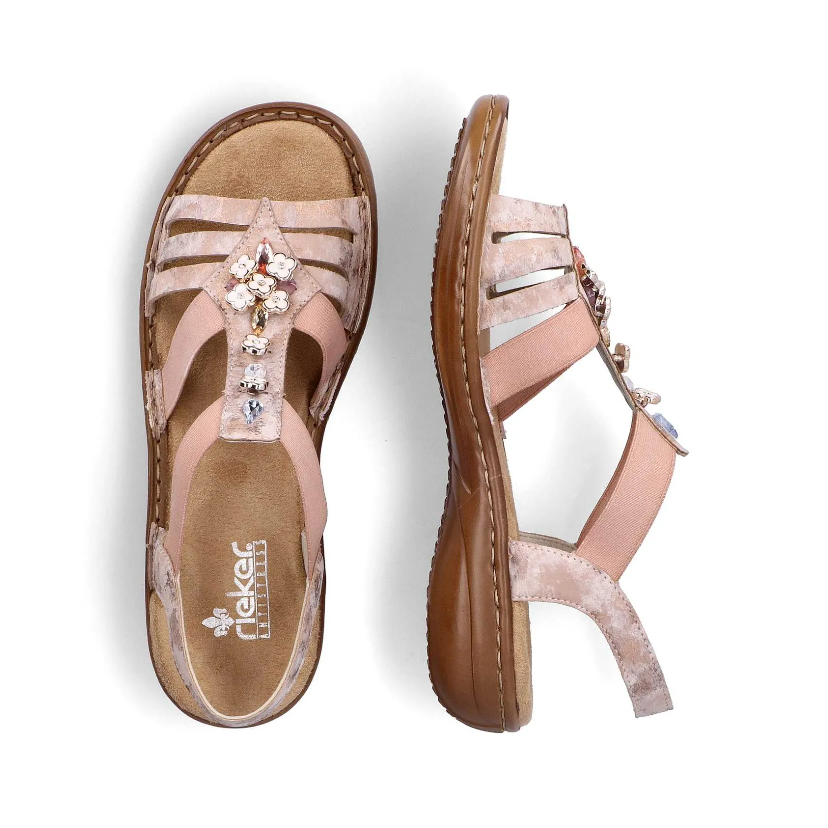 Rieker Sandals & Sandals-Women'S Strappy Sandals Old Pink
