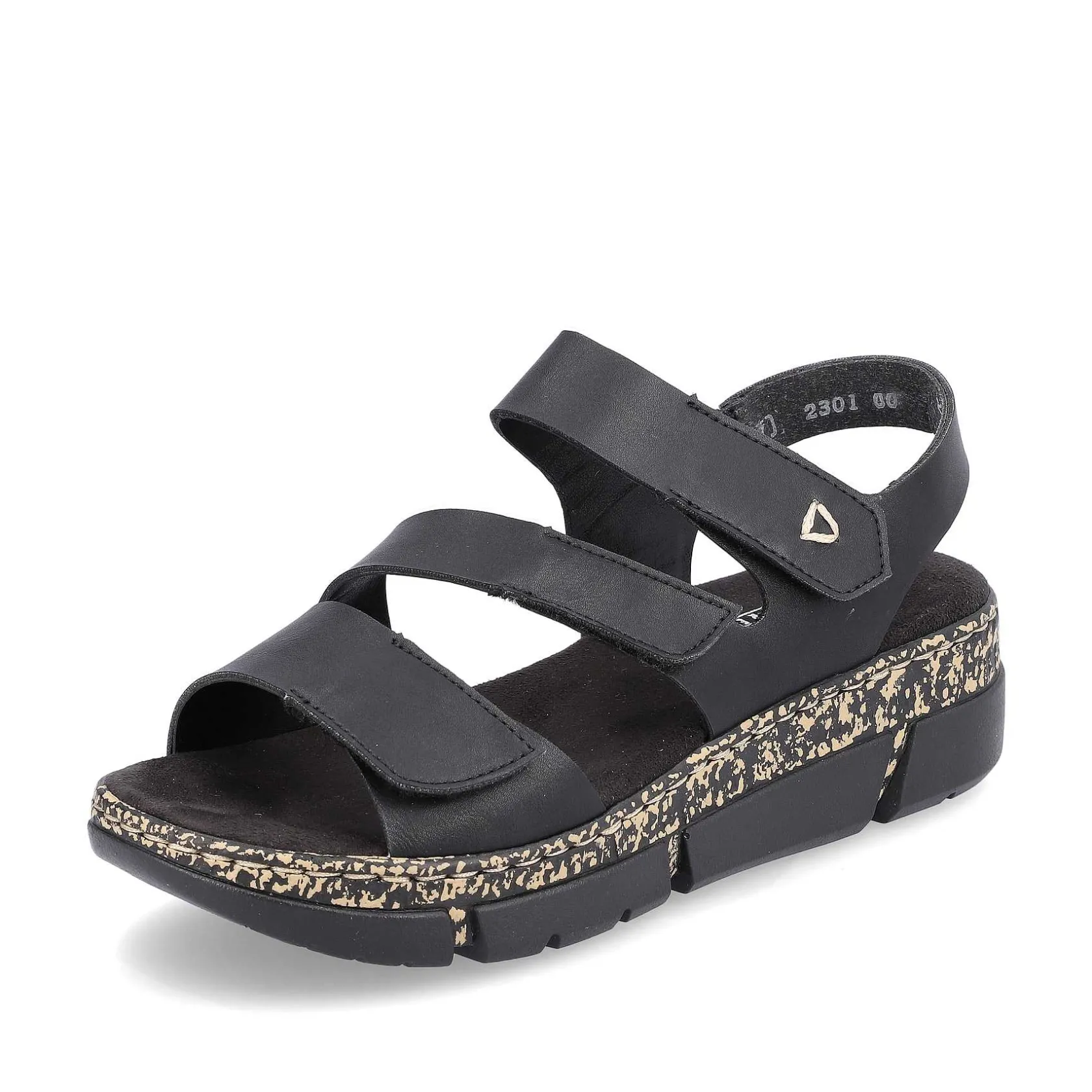 Rieker Vegan-Women'S Strappy Sandals Asphalt Black