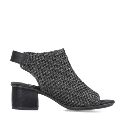 Rieker Heeled Shoes-Women'S Strappy Sandals Jet Black