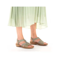Rieker Sandals & Sandals-Women'S Strappy Sandals Mint Green