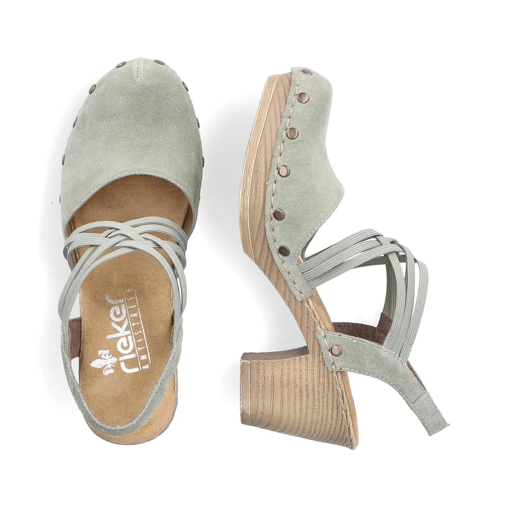 Rieker Heeled Shoes-Women'S Strappy Sandals Mint Green