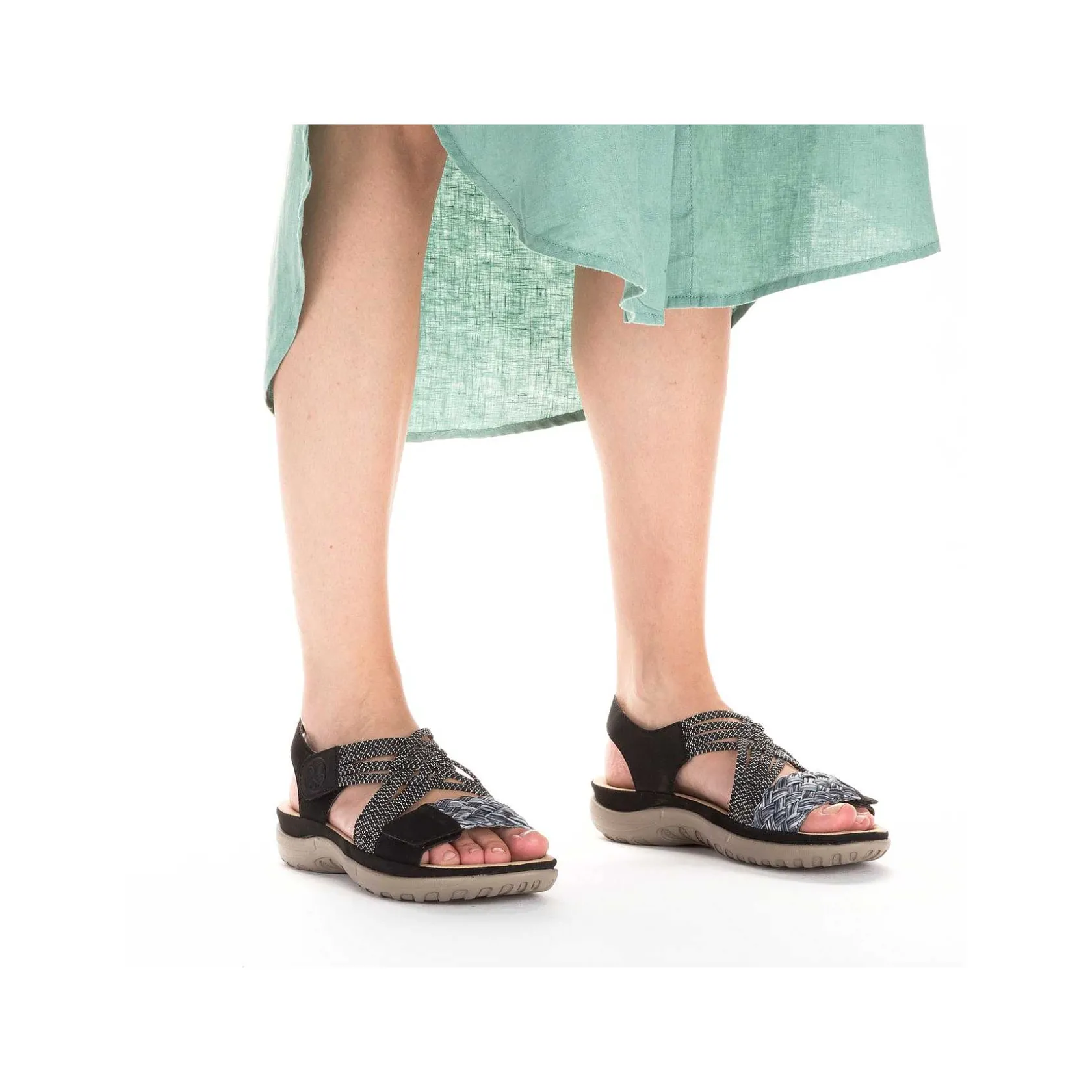 Rieker Sandals & Sandals-Women'S Strappy Sandals Night Black