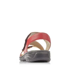 Rieker Colorful Styles-Women'S Strappy Sandals Cherry Red