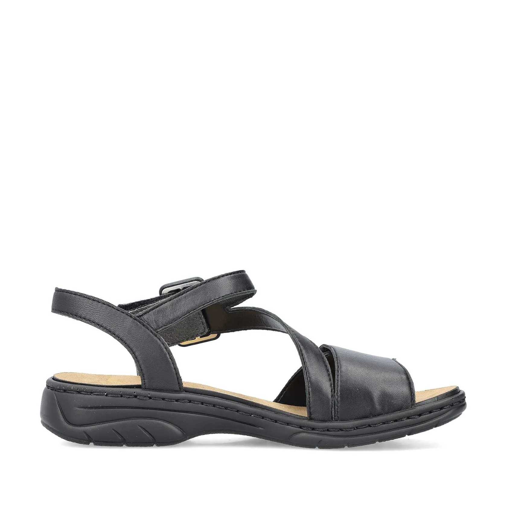 Rieker Sandals & Sandals-Women'S Strappy Sandals Asphalt Black