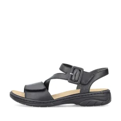 Rieker Sandals & Sandals-Women'S Strappy Sandals Asphalt Black