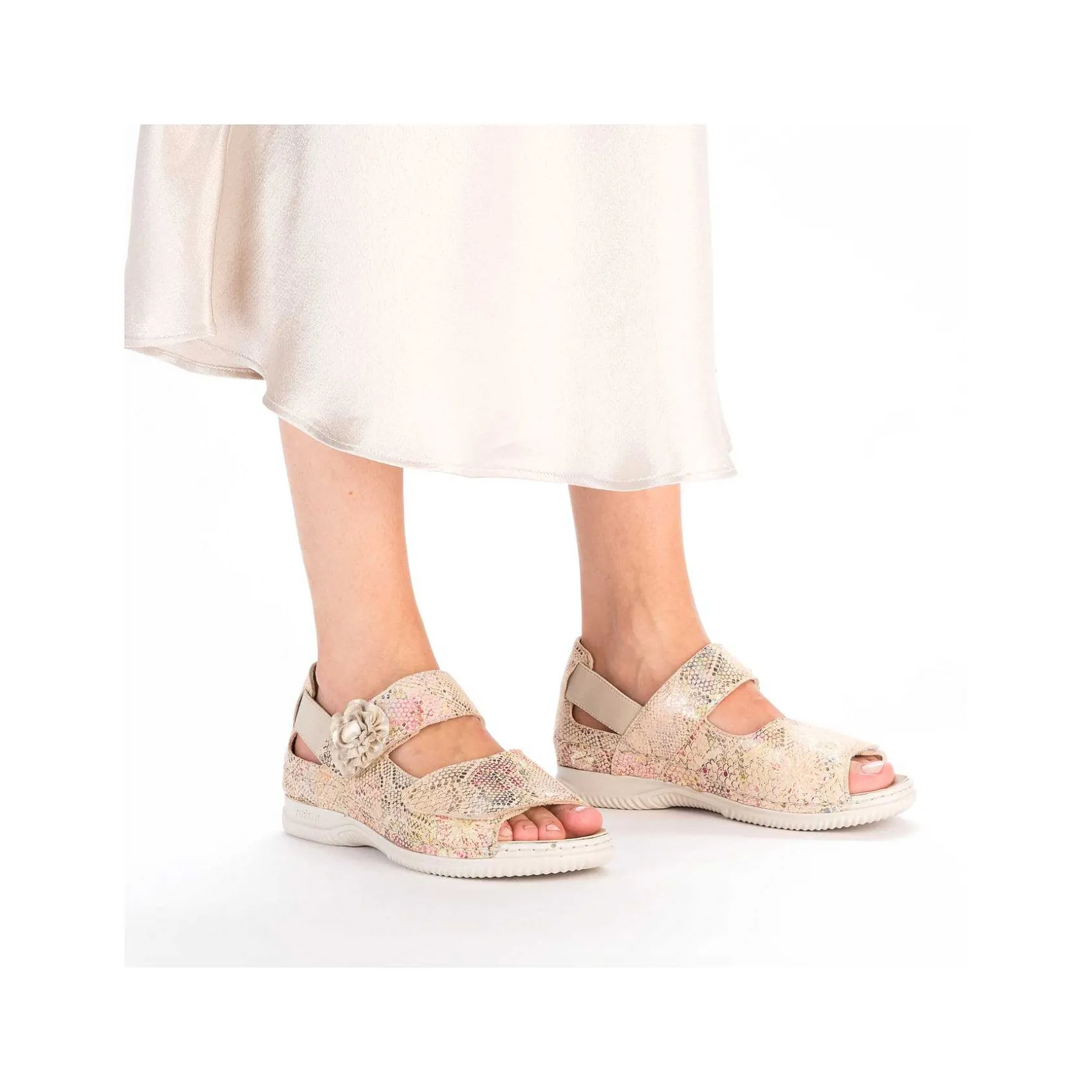 Rieker Sandals & Sandals-Women'S Strappy Sandals Multi-Cream