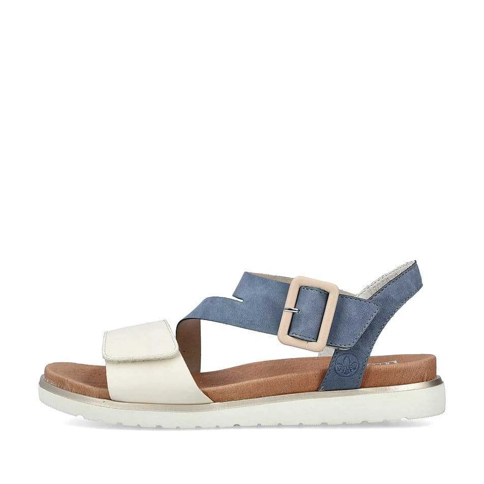 Rieker Sandals & Sandals-Women'S Strappy Sandals Pacific Blue-Old White