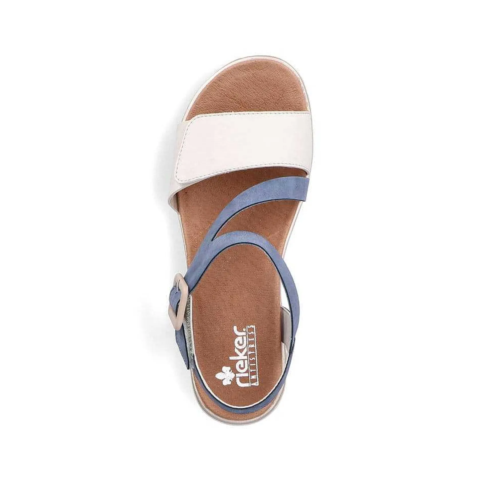 Rieker Sandals & Sandals-Women'S Strappy Sandals Pacific Blue-Old White