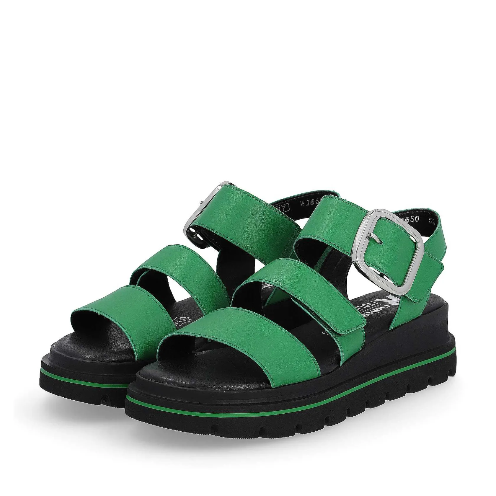 Rieker Colorful Styles-Women'S Strappy Sandals Emerald Green