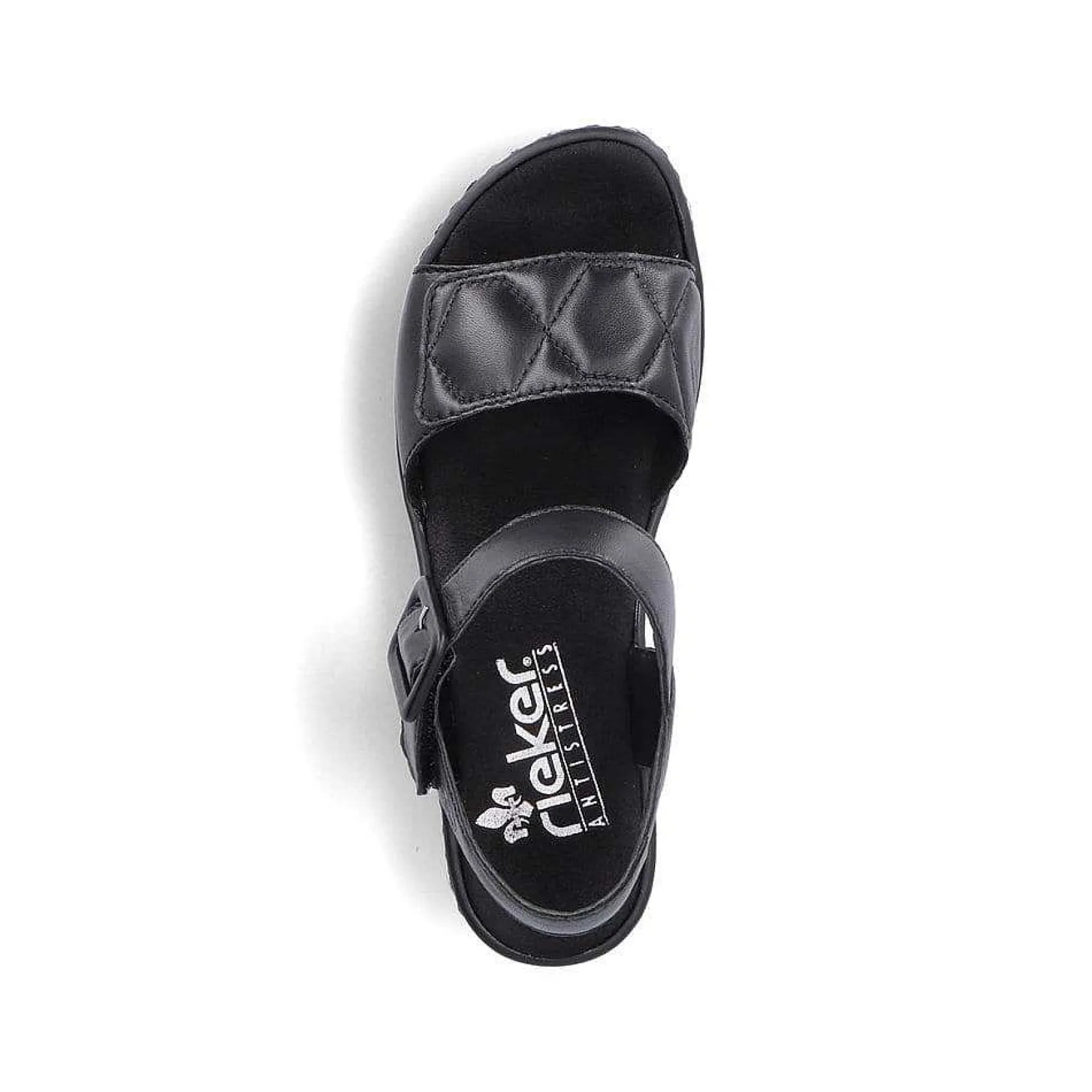Rieker Heeled Shoes-Women'S Strappy Sandals Asphalt Black