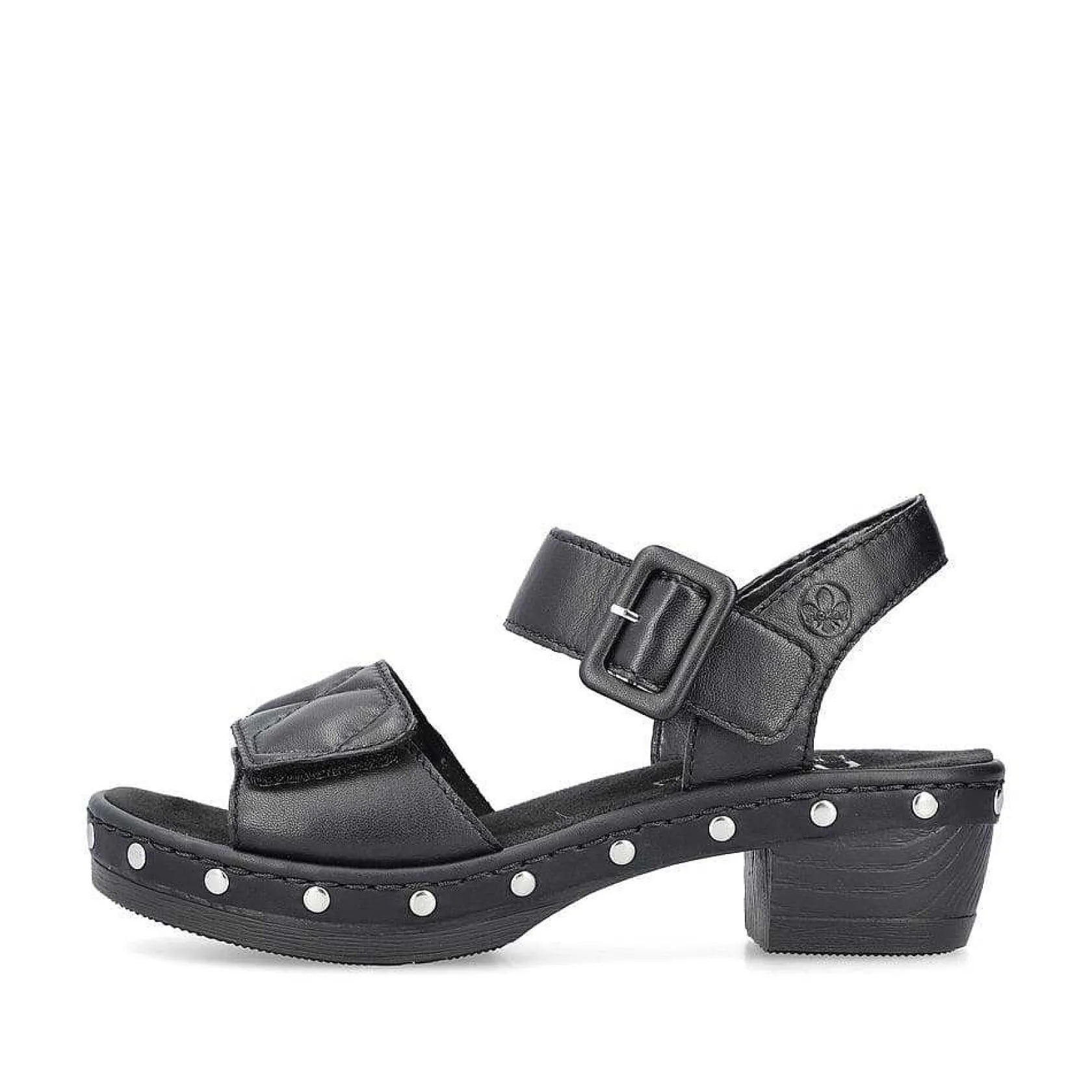 Rieker Heeled Shoes-Women'S Strappy Sandals Asphalt Black