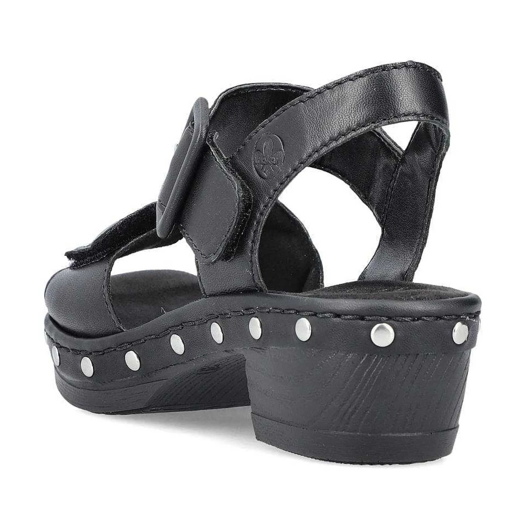 Rieker Heeled Shoes-Women'S Strappy Sandals Asphalt Black